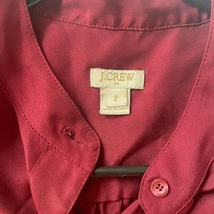 J Crew Burgundy Top